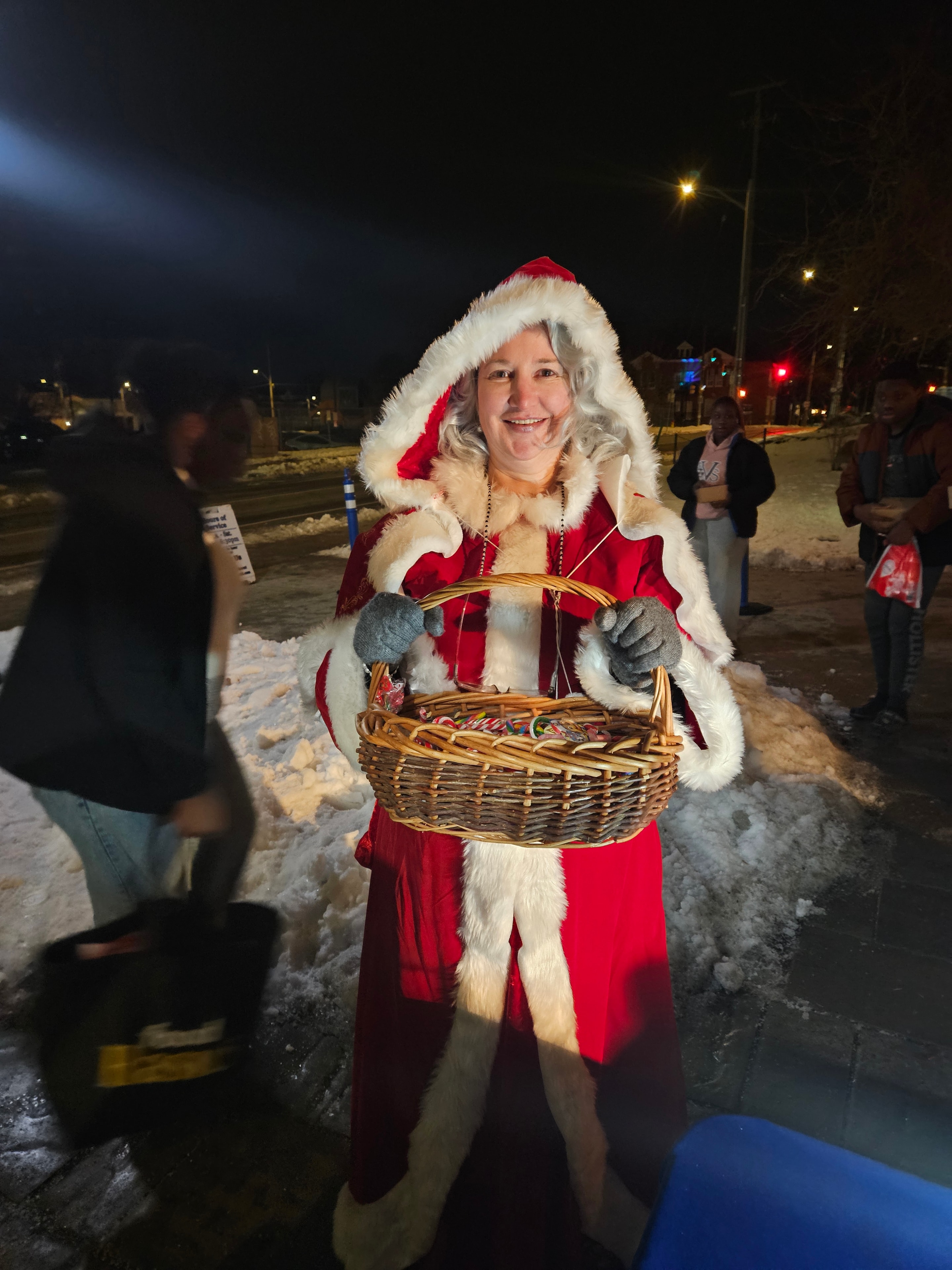 Tracey at the Christmas parade
