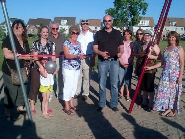 Tracey at a community ribbon cutting event