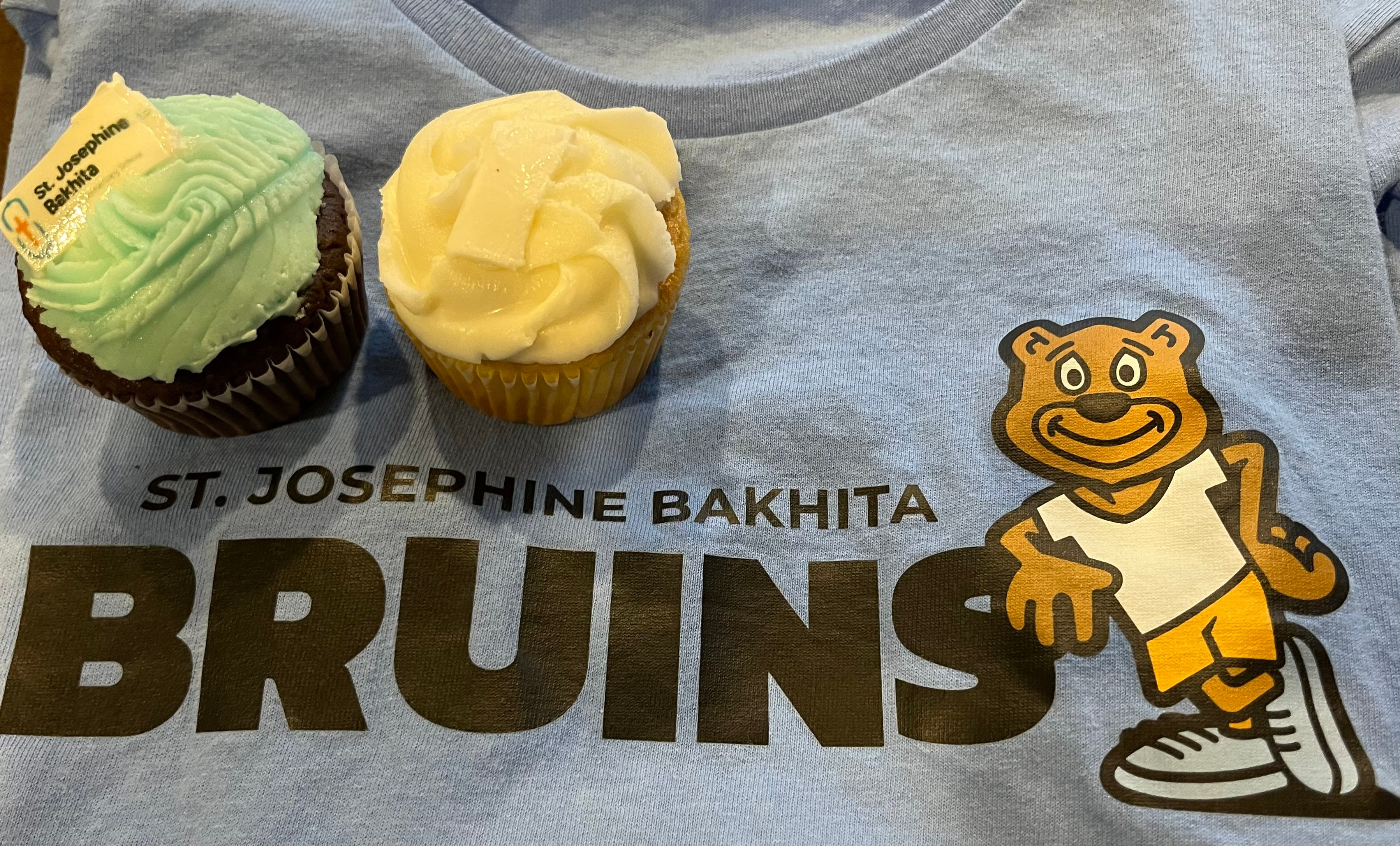 1st School Day — St. Josephine Bakhita Bruins — School Spirit Cupcakes